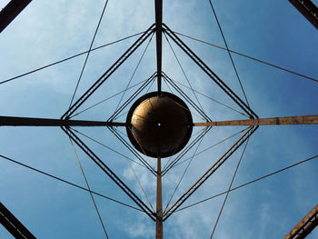 Low angle view of cables against sky