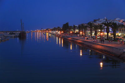 Illuminated city at night