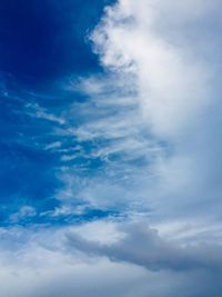 Low angle view of clouds in sky