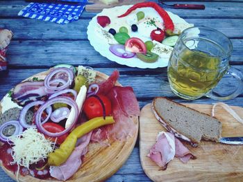 Close-up of food on table