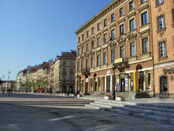 City street against clear sky