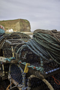 Close-up of fishing net