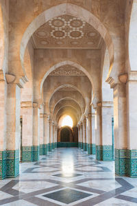 Empty corridor of building