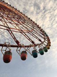 Low angle view of ferris wheel against sky