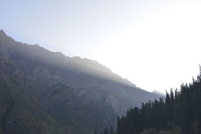 Scenic view of mountains against clear sky