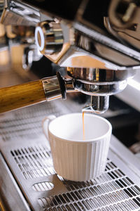 Close-up of coffee on table