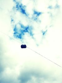 Low angle view of building against blue sky