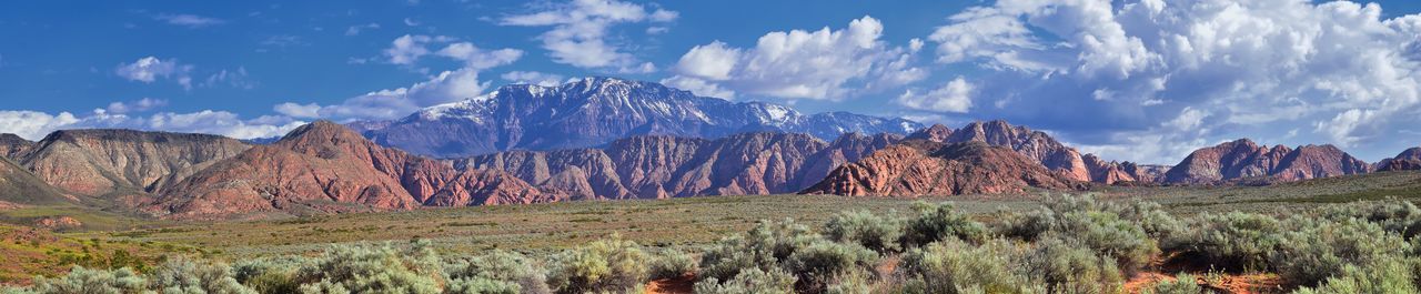 Panoramic view of landscape against sky