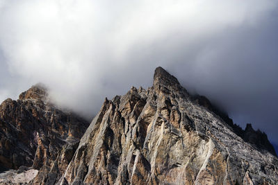 Panoramic view of rocky mountains against sky