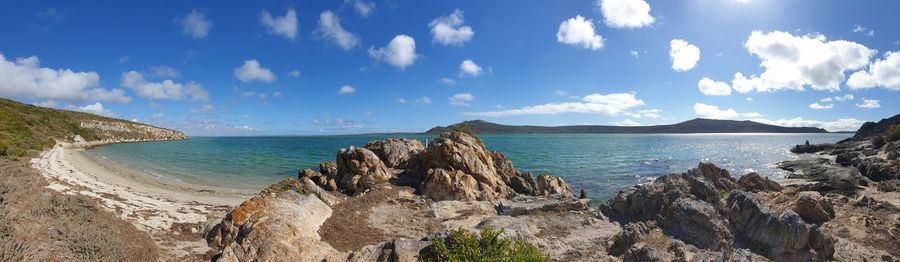 Panoramic view of sea against sky