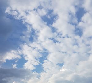 Low angle view of clouds in sky