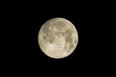 Scenic view of moon against dark sky