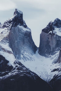 Snowcapped mountains against sky