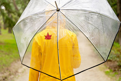 Close-up of red umbrella