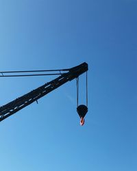 Low angle view of clear blue sky