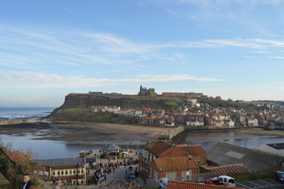 High angle shot of townscape