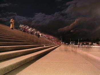 View of road at night