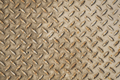 Full frame shot of metal pattern