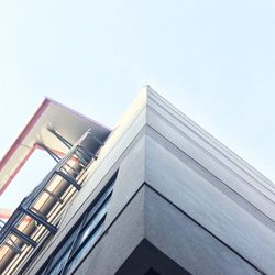 Low angle view of building against clear sky