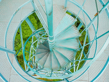 Low angle view of spiral staircase