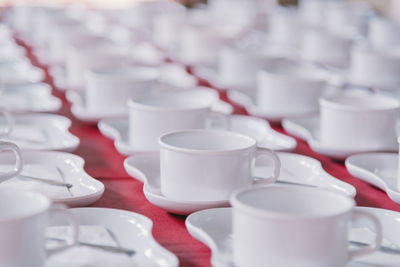 Close-up of coffee cup on table