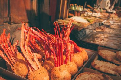 Close-up of meat for sale in market