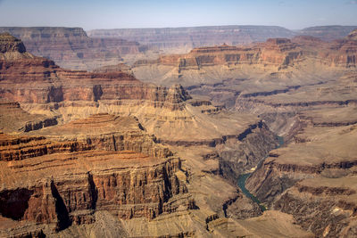 Aerial view of dramatic landscape