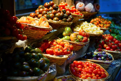 Fruits for sale at market stall