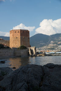 Low angle view of castle against sky