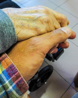 Close-up of man hand