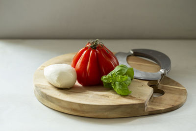 Close-up of fruits served on table