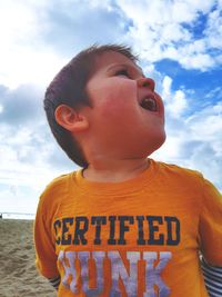 Portrait of boy looking away