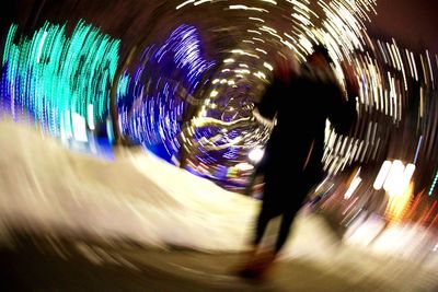 Blurred motion of tunnel