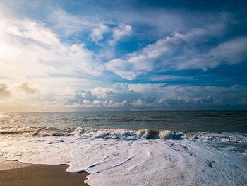 South carolina beach on a cloudy day.