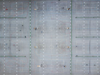Basketball courts from above