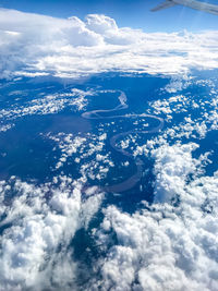 Aerial view of cloudscape against sky