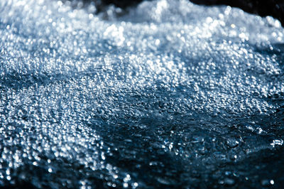 Full frame shot of frozen water