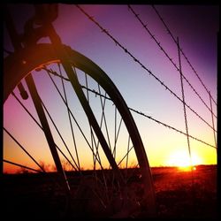 Scenic view of landscape at sunset