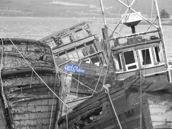 View of boats in water