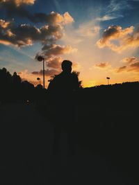 Silhouette of trees at sunset