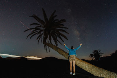 Low angle view of milky way at night