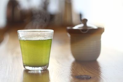 Close-up of drink on table