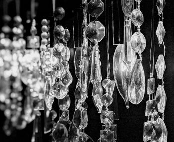 Close-up of light bulb hanging at store