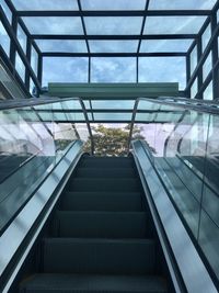 View of escalator in building