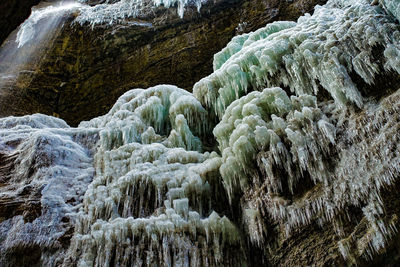 Panoramic view of frozen rock formation