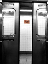 View of train at subway station