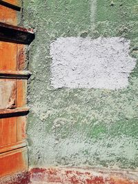 Close-up of weathered wall of old building