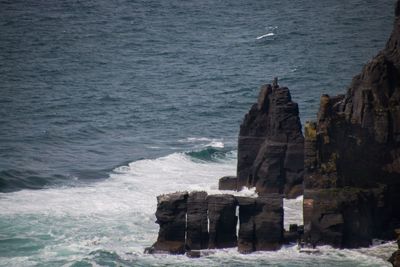 Rocks in sea