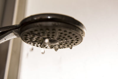 Close-up of shower in bathroom