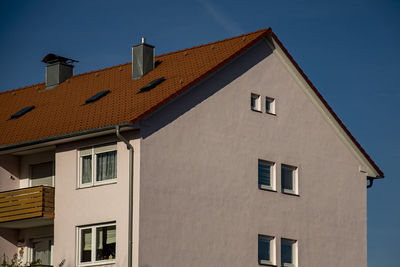 Low angle view of building against clear sky